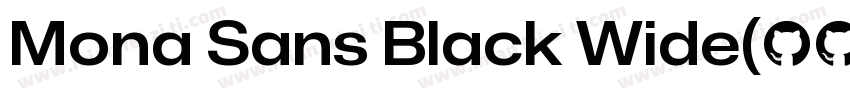 Mona Sans Black Wide(标题字体转换